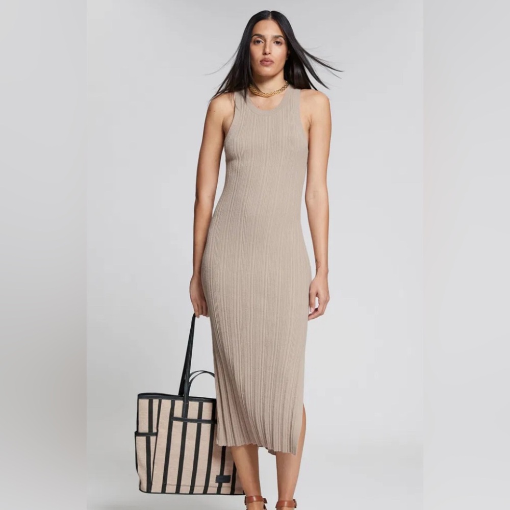 & other stories- Elegant Tan Sleeveless Dress